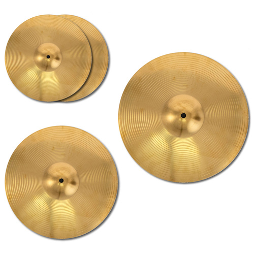 Dixon 4-Pce Unbranded Cymbal Set - 14/16/18