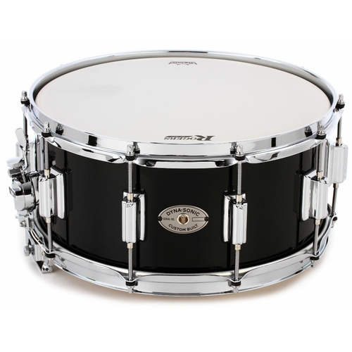 Rogers Dyna-Sonic Custom Series Snare Drum in High Luster Black Lacquer - 14 x 6.5"