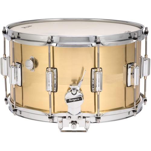 Rogers Dyna-Sonic B7 Brass Series Snare Drum in Natural Brass Finish - 14 x 8"