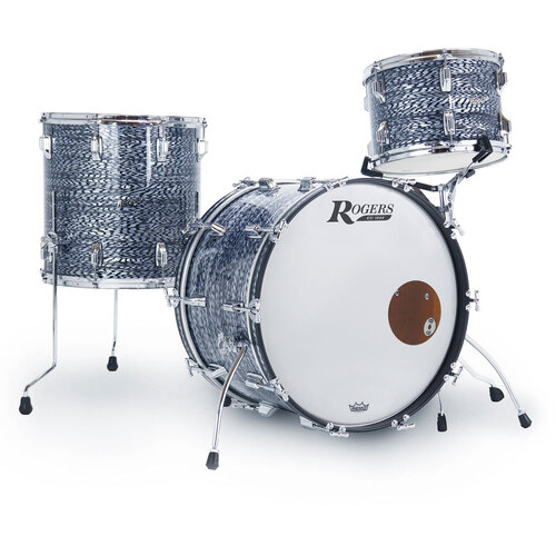 Rogers CLEO-0320HX Cleveland Series 3-Pce Drum Kit in Sky Blue Onyx