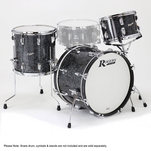 Rogers CV-0320 Covington Series 3-Pce Drum Kit in Black Diamond Pearl