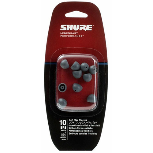 Shure Medium Size Grey Soft Flex Sleeves (PK-10)