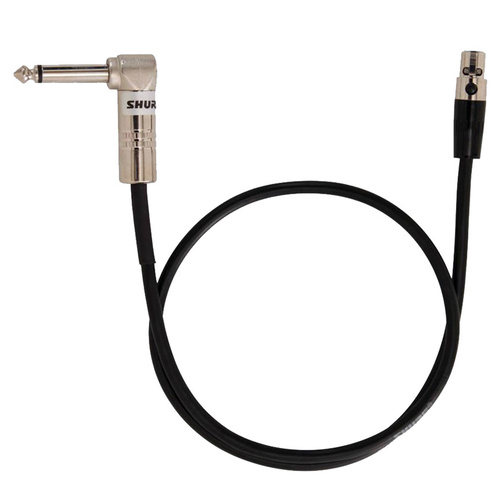 Shure WA304 Instrument Cable with TA4F to Right Angle 1/4" Connector