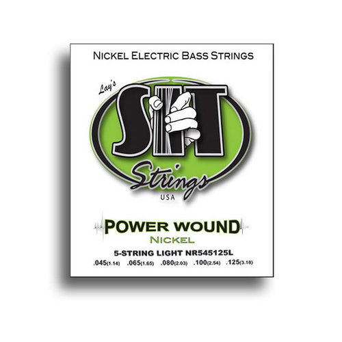 SIT Power Wound 5-String Light Nickel Electric Bass String Set (45-125)