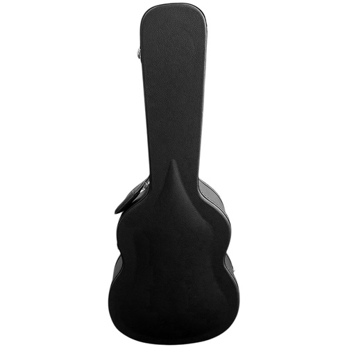 Torque Wooden Archtop Classical Guitar Case in Black Finish