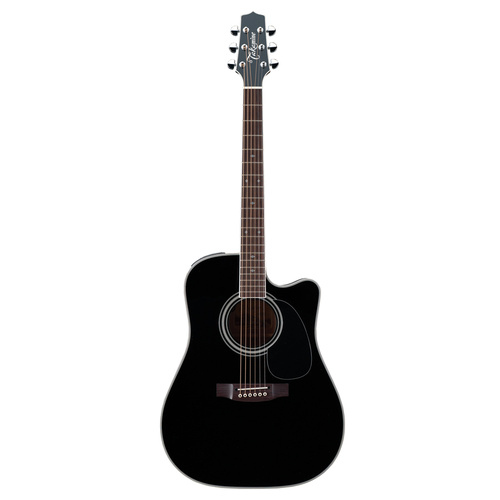 Takamine Legacy Series Dreadnought AC/EL Guitar with Cutaway in Black Gloss Finish