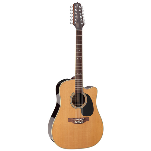 Takamine Thermal Top Series 12-String Dreadnought AC/EL Guitar with Cutaway in Natural Gloss Finish