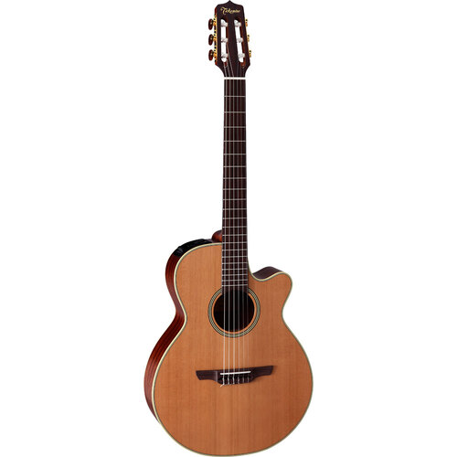 Takamine Natural Series FXC Nylon String AC/EL Guitar with Cutaway in Natural Satin Finish
