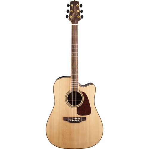Takamine G90 Series Dreadnought AC/EL Guitar with Cutaway in Natural Gloss Finish with 3-Piece Back