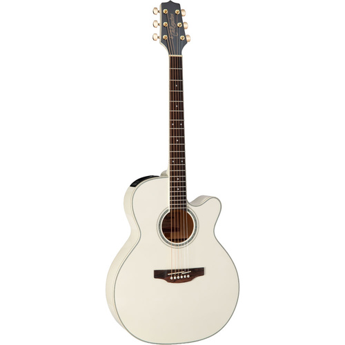 Takamine G37 Series NEX AC/EL Guitar with Cutaway in Pearl White Gloss Finish