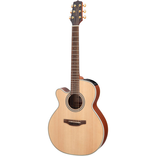 Takamine G Mini Series Left Handed NEX AC/EL Guitar with Cutaway in Natural Satin Finish