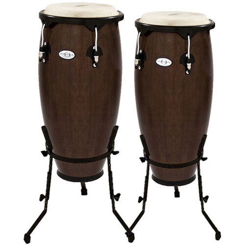 Toca 10 & 11" Synergy Series Wooden Conga Set in Tobacco Finish