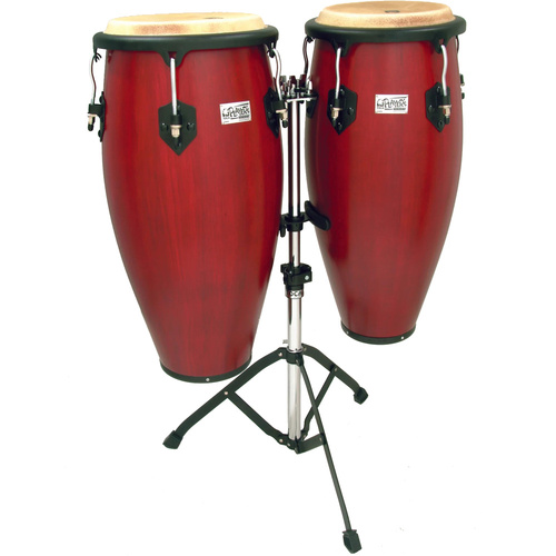 Toca 10 & 11" Players Series Wooden Conga Set in Cherry with Stand