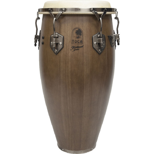 Toca Traditional Series 12-1/2" Wooden Tumba in Dark Walnut
