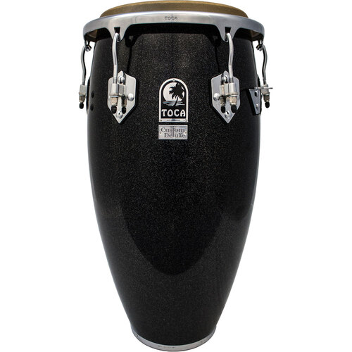 Toca Custom Deluxe Series 12-1/2" Wooden Tumba in Black Sparkle Finish