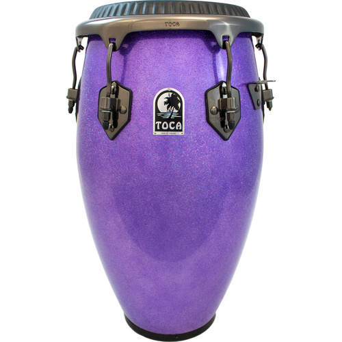 Toca Signature Series Jimmie Morales 11-3/4" Fiberglass Conga in Purple Sparkle