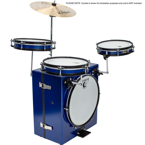 Toca KickBoxx Pro Suitcase Drum Set in Cobalt Blue