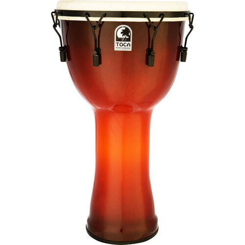 Toca Freestyle Series Mech Tuned Djembe 14" in African Sunset Finish with Bag