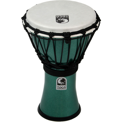 Toca Freestyle Colorsound Series Djembe 7" in Metallic Green