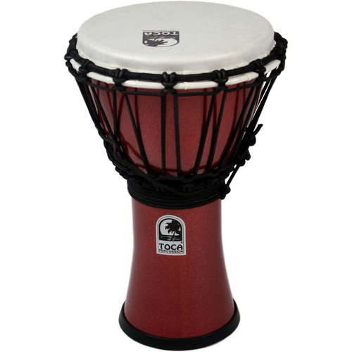 Toca Freestyle Colorsound Series Djembe 7" in Metallic Red