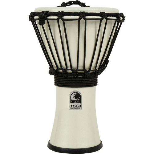 Toca Freestyle Colorsound Series Djembe 7" in Metallic White