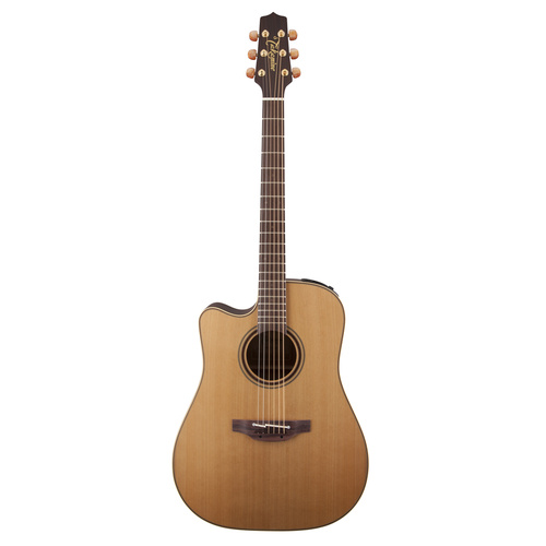 Takamine Pro Series 3 Left Handed Dreadnought AC/EL Guitar with Cutaway in Natural Satin Finish