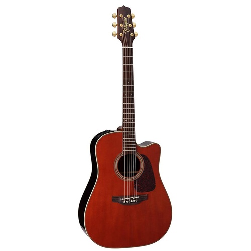 Takamine Pro Series 5 Dreadnought AC/EL Guitar with Cutaway in Whiskey Brown Gloss Finish