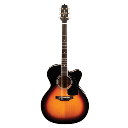 Takamine Pro Series 6 Jumbo AC/EL Guitar with Cutaway in Brown Sunburst Gloss Finish