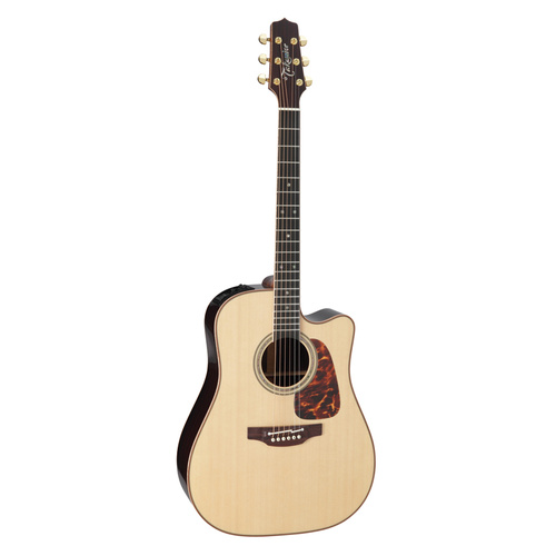 Takamine Pro Series 7 Dreadnought AC/EL Guitar with Cutaway in Natural Gloss Finish