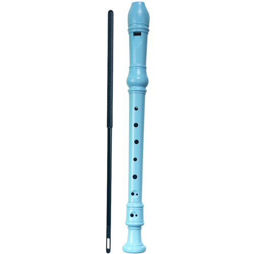 Maxtone TR63B Soprano Descant Recorder with Baroque System in Pastel Blue