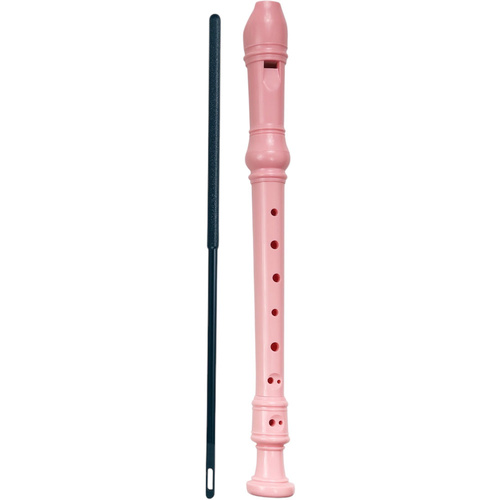 Maxtone TR63B Soprano Descant Recorder with Baroque System in Pastel Pink
