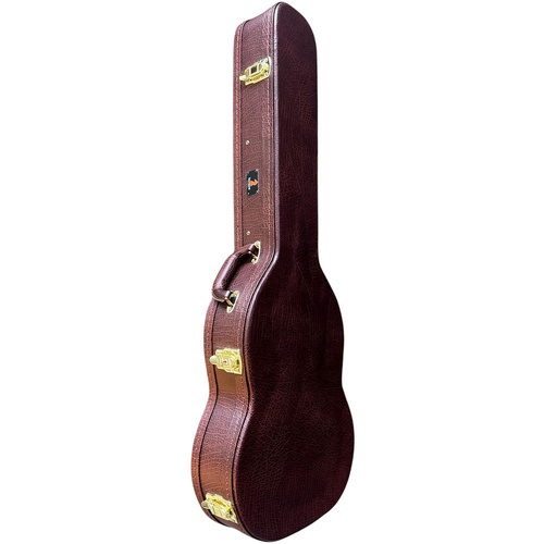 Torque Wooden Archtop SG-Style Electric Guitar Case in Brown Finish