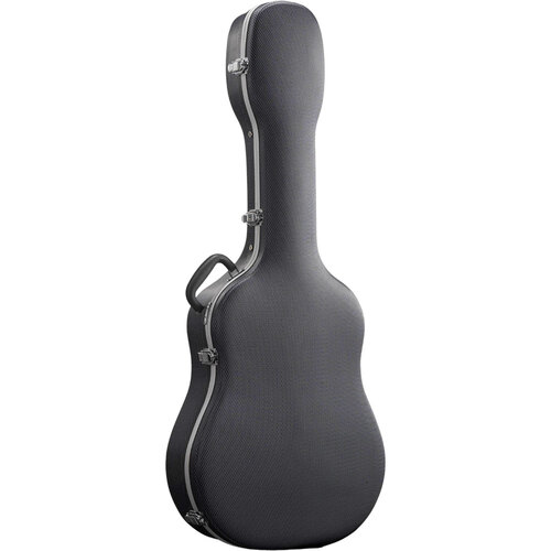 Torque Deluxe Shaped ABS Acoustic Guitar Case in Light Grey Finish