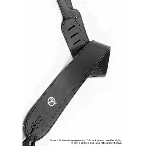 Vorson Black Leather Guitar Strap