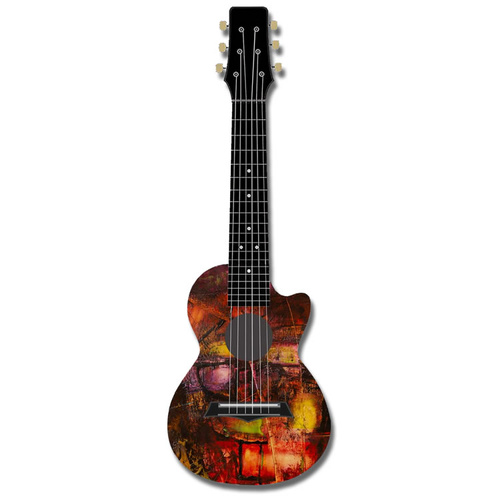 Kealoha Guitalele in Technicolour Paint Design with Black ABS Resin Body