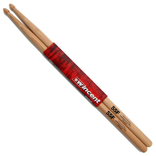 Wincent USA Hickory Acorn Wood Tip 55FP Precision Drum Sticks (1-Pair)